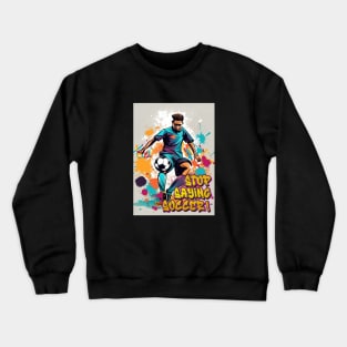 Rebel Kick: Graffiti-Style Football Player Crewneck Sweatshirt